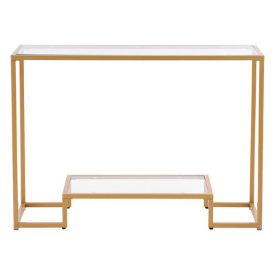 2-Tier Glass Console Table