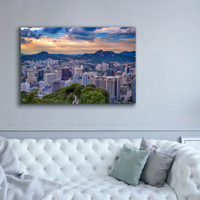 Epic Graffiti 'Sunset Over Seoul' by Rick Berk Canvas Wall Art, 60" x 40"