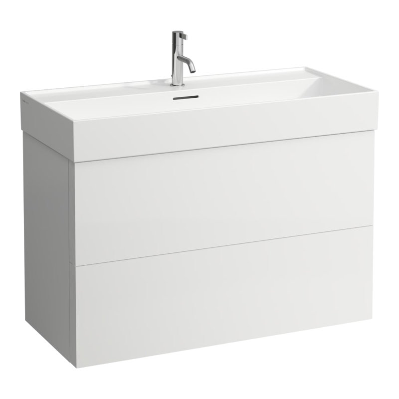 Kartell Laufen 51.6'' L Bathroom Sink, White, Single Hole Faucet