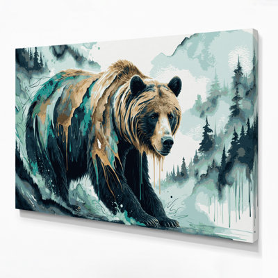 Art animalier sur toile vert
