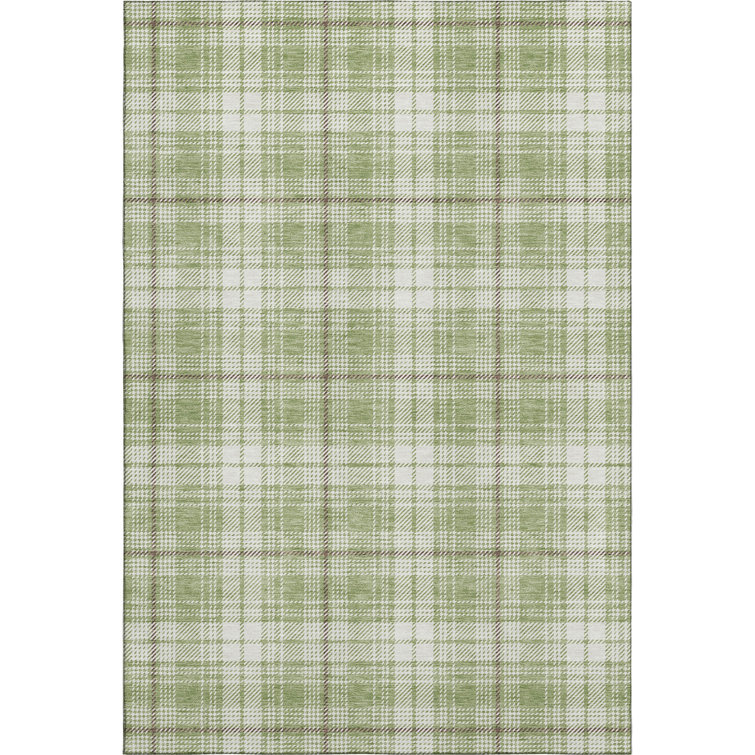 Premium Machine Washable Natoma AMF993 Plaid Rug