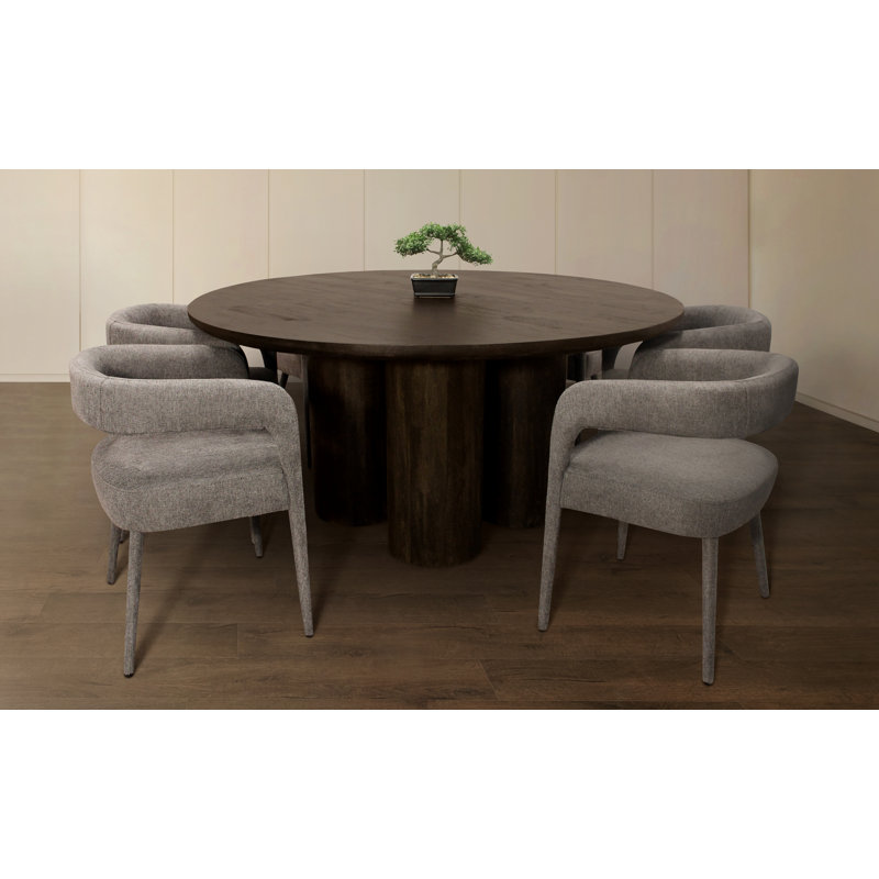 Howland 63" Dining Table With 3 Sets Of Galway Gray Side Chairs
