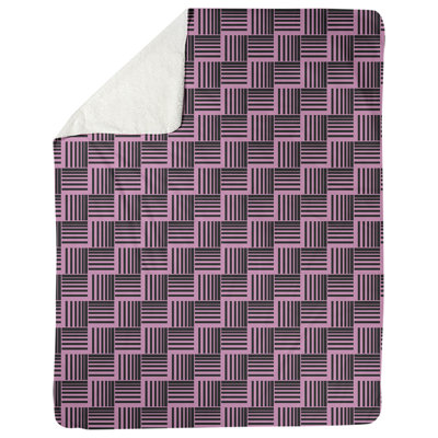 Couverture polaire à rayures classic basketweave