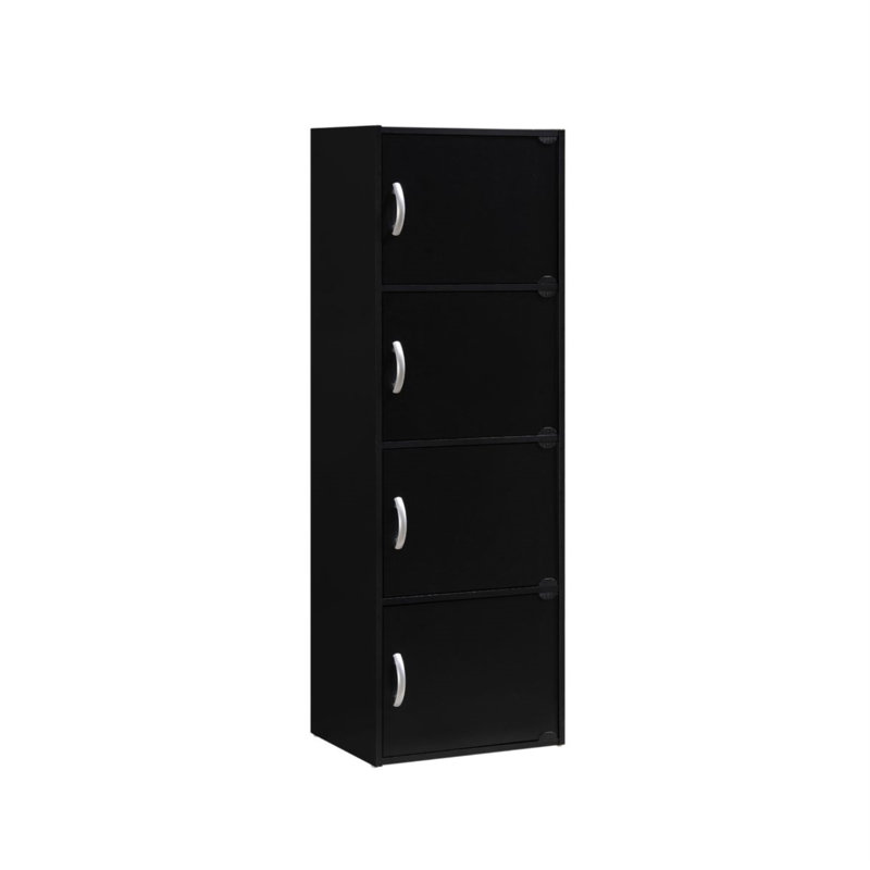Aimee-Jane Storage Bookcase, Black, (5 Shelves) 59.1" H x 15.9" W x 11.8" D
