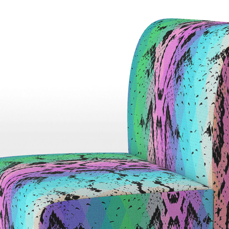 Fauteuil de chambre coloré en peau de serpent Rhaus