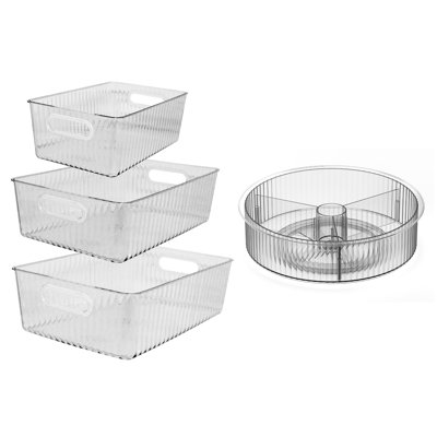 4pc Fluted Storage set - 7829, 7836, 7837, 7838