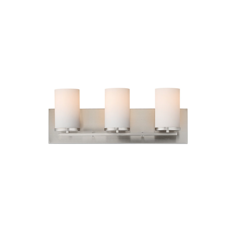 Barre d'éclairage de salle de bain Grajeda, Nickel satiné