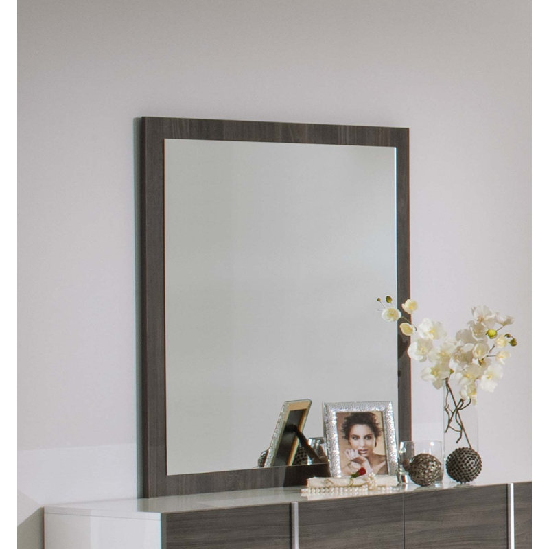 Miroir Karla, Blanc/gris