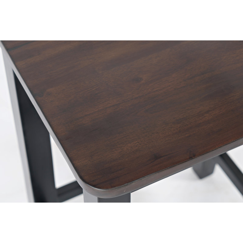 Paulis Solid Wood Counter Stool, Black