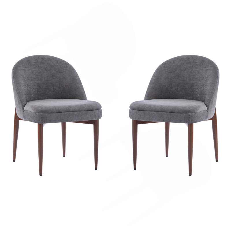 Chaise rembourrée en tissu et fer