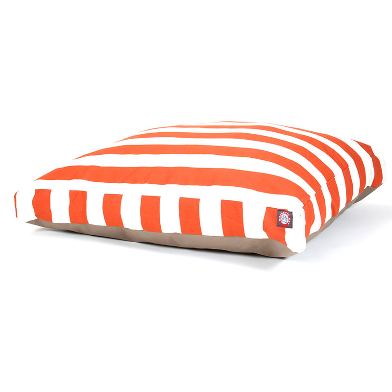 Lit pour animaux Majestic, Très grand (l 42 po x P 50 po x H 5 po), Orange brûlé