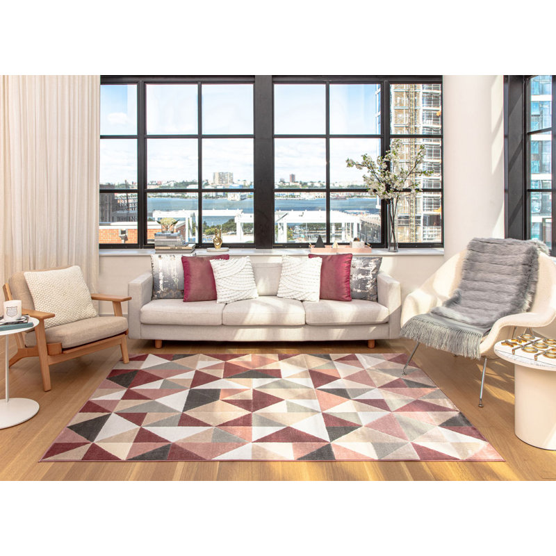 Vera Modern Mosaic Area Rug, Rectangle 8' x 10'