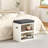 Small Cushion Shoe Bench With Shoe Rack-586958810-586958807