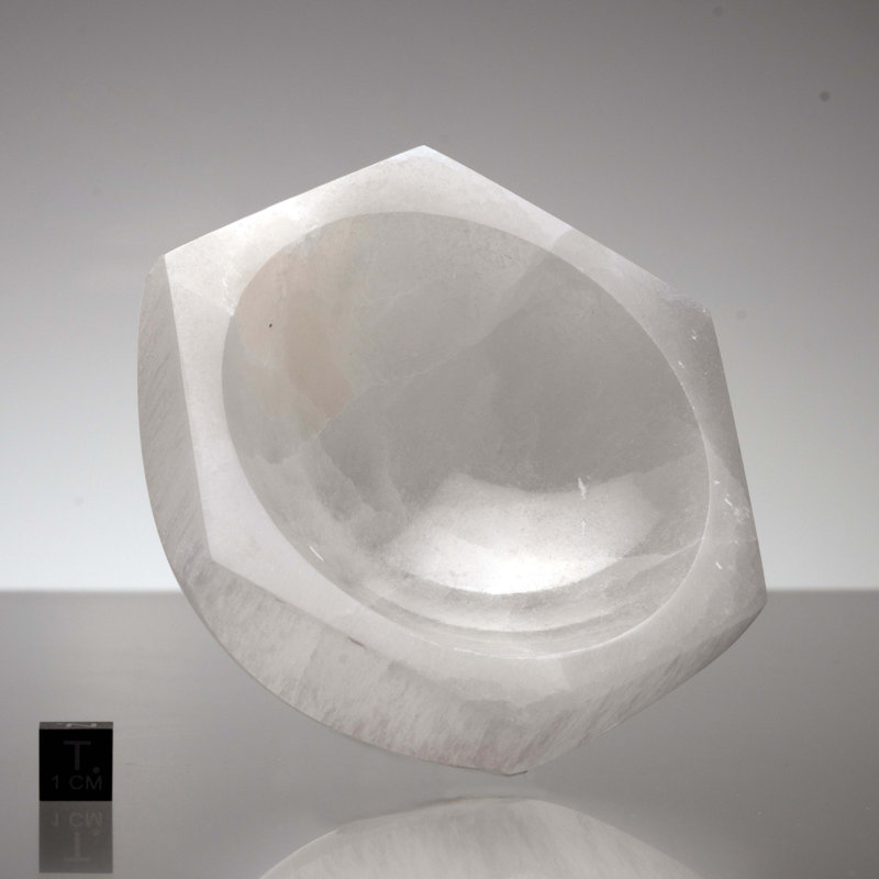 Bol décoratif abstrait en cristal Arya-Jane en blanc