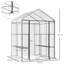 Ensemble de mini serre portative, serre de plain-pied avec 3 tablettes, porte enroulable et bâche de protection contre les intempéries-115824300