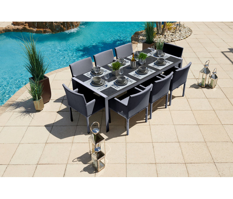 8 - Person Patio Dining Set with Rectangular Table