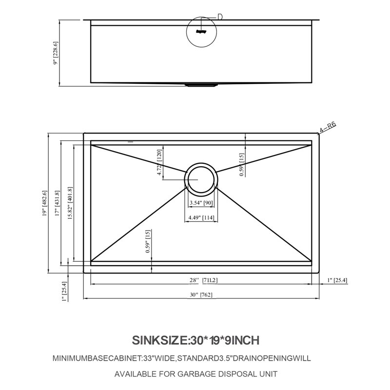 30" Single - Bowl Undermount Kitchen Sink Made From 304 Stainless Steel, With X Shaped Water Guide, Workstation Function, And Condensation Film In Featuring Flow, Ledges, Layer