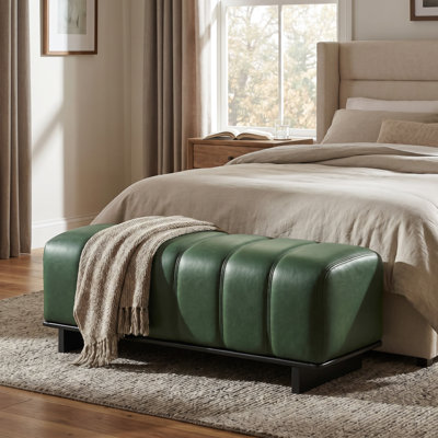 Sofia Modern PU Leather Dining Bench with Wooden Frame