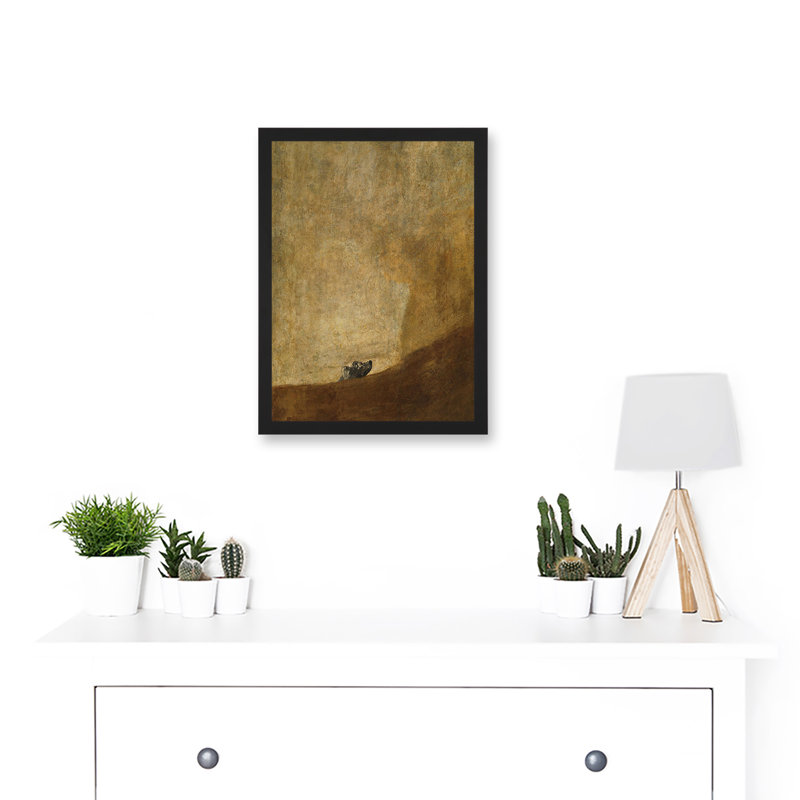 The Dog Reproduction by Francisco Goya - Single Picture Frame Painting