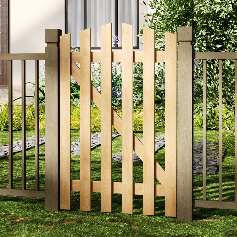 Adelheid Wood Gate, Wooden, 120cm H x 76cm W x 5cm D