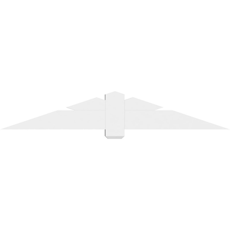Support de pignon en PVC de qualité architecturale Kennewick, H 12 po x l 72 po (pas: 4/12), P 4 po x F 6 po