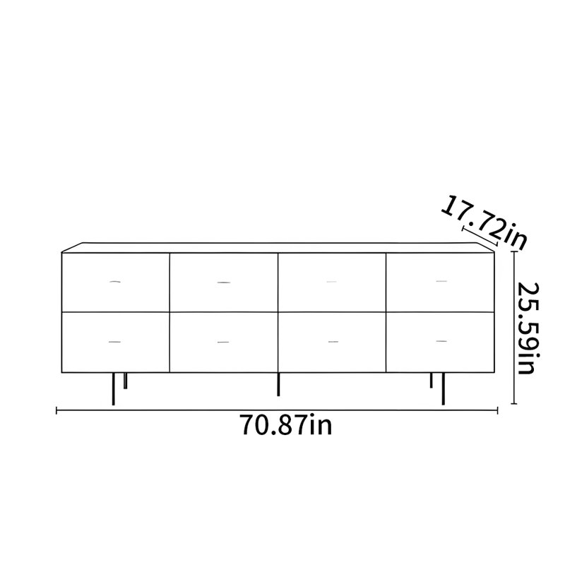 Meuble télé de style nordique, 70.87"