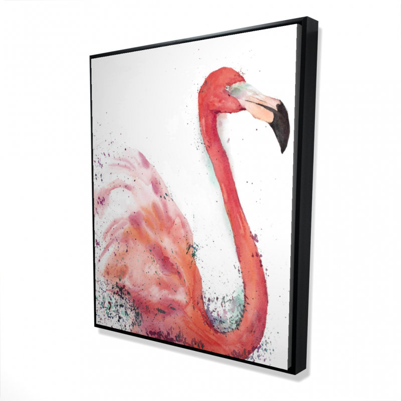 «Splashing Flamingo» sur toile