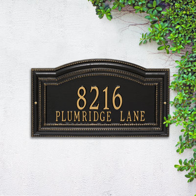 Signature Series 2-Line Wall Address Plaque