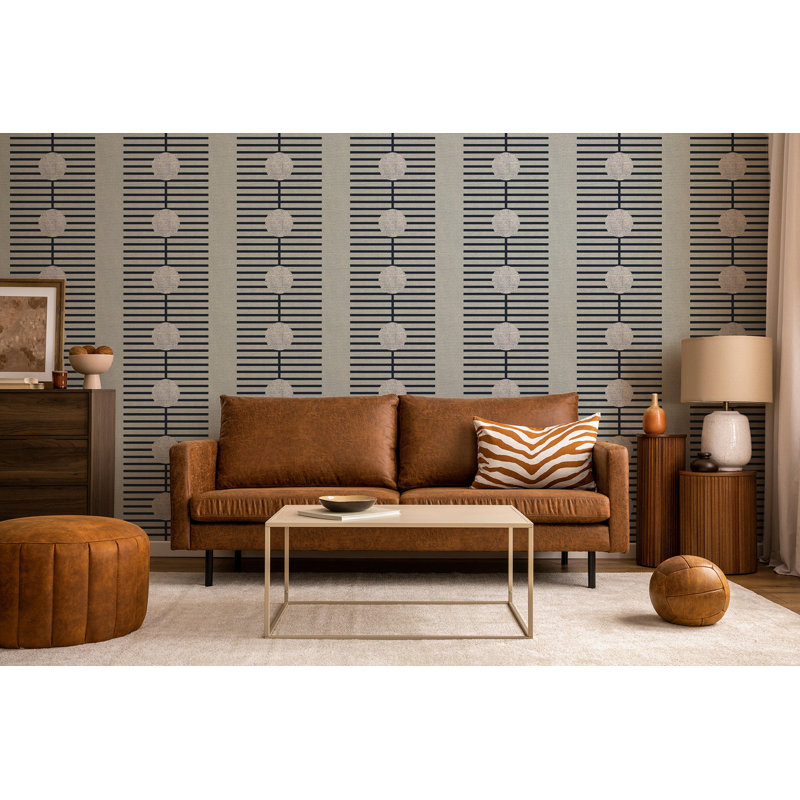 Nomalanga 10' L x 25" W Wallpaper Roll, Gray, Self-adhesive