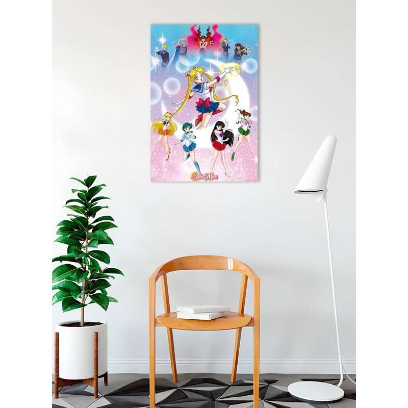  Officiellement sous licence Sailor Moon - Moonlight Power Art - 24 po x 36 po - reproduction décorative - papier affiche - prêt à encadrer