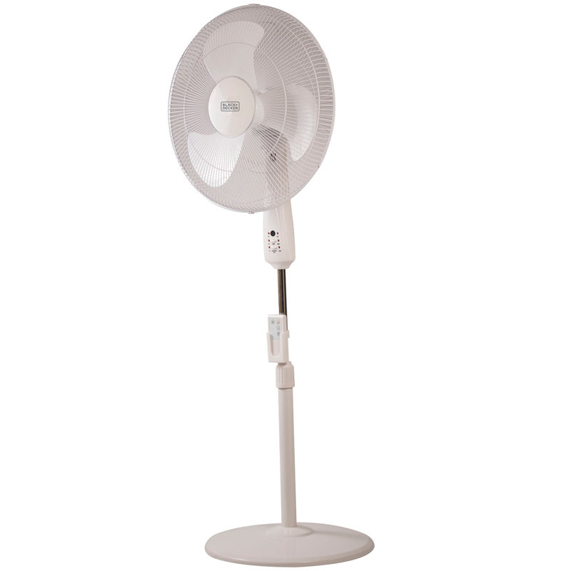 Ventilateur de plancher oscillant 18 po, Blanc