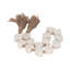 Perles de marbre décoratives en perles de jute tissées avec pampilles en forme de cœur pour une dimension de texture rustique et des détails naturels fabriqués à la main