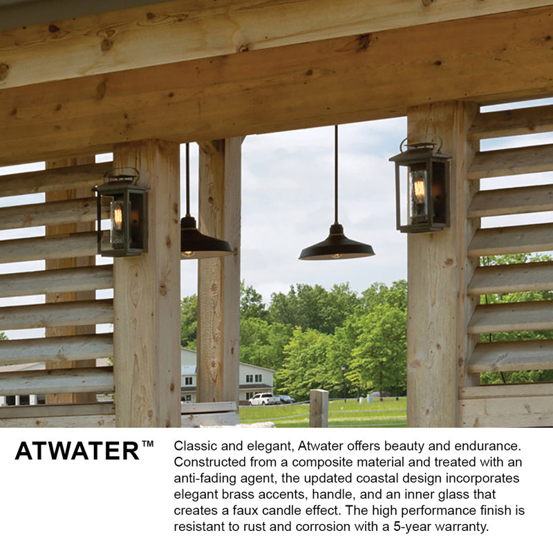 Atwater 1-Light Pier Mount Light, Black