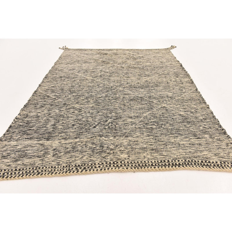 Tapis noir et blanc Noack