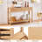 Console Table Natural Tone Entryway Table with Bottom Shelf
