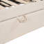 Lit de jour double rembourré en L avec lit gigogne escamotable, beige