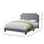 Lit luxueux en velours capitonné avec tête de lit festonnée et garniture cloutée, cadre de lit à tête de lit réglable, anthracite, King-47360152-65862797