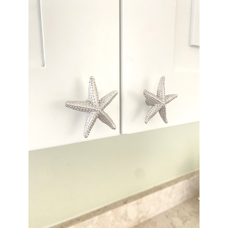 2" Starfish Small Knob, Brushed Nickel, 2" L x 2" W, 2
