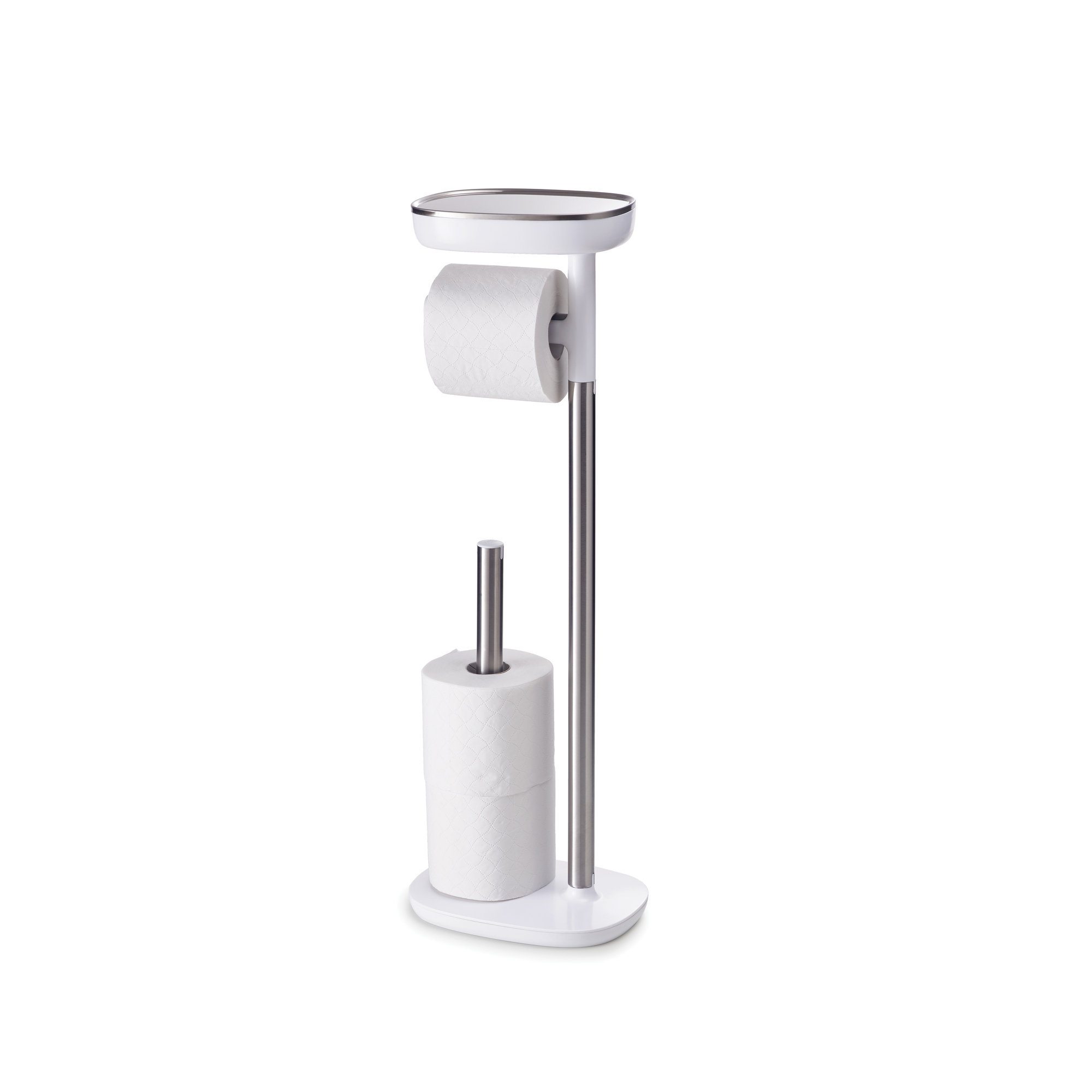 Double Toilet Paper Holder With Phone Shelf, Modern Style – Neater