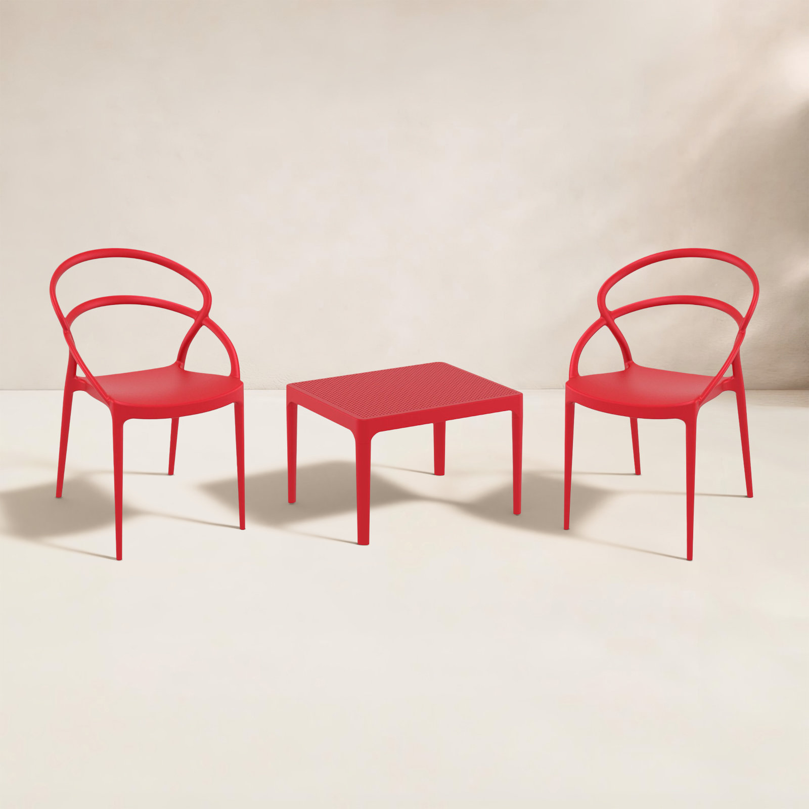 Farrah 2-Person Patio Seating Group, Red