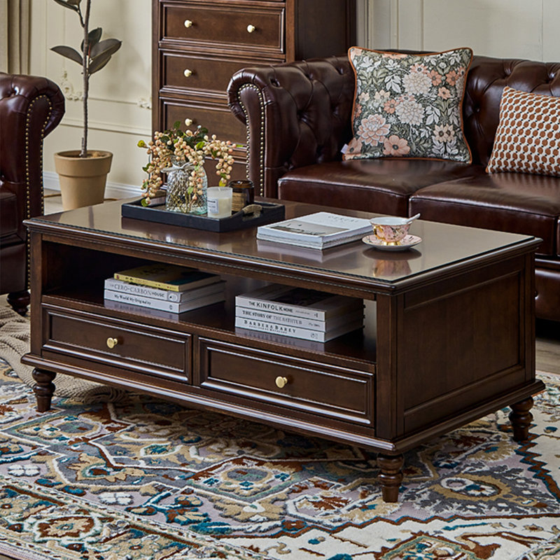 American-style solid wood coffee table