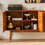Buffet de rangement rétro en bois massif-102745245
