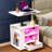 Manufactured Wood Led Nightstand With Charging Station, Adjustable Height