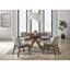 Chaise d'appoint rembourrée grise / noyer Atiba