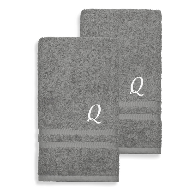 Débarbouillette 100% coton Denzi, Q, Gris foncé