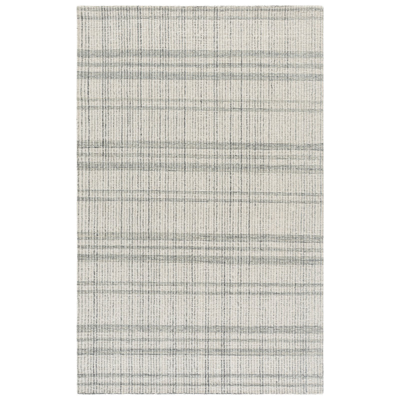 Abstract Hand Tufted Wool; Cotton Striped Indoor Rug, 6'-0" x 6'-0" Round