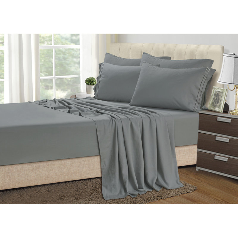 Ensemble de draps Mendonca, Gris, Double