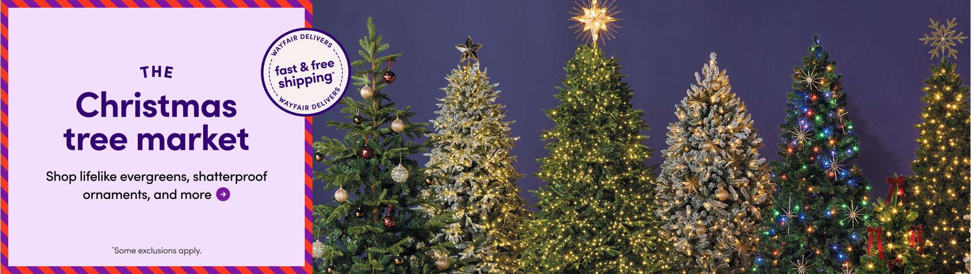 The Christmas tree market: Shop a variety of pre-lit, flocked, and classic artificial Christmas trees with Wayfair fast and free shipping. Some exclusions apply.