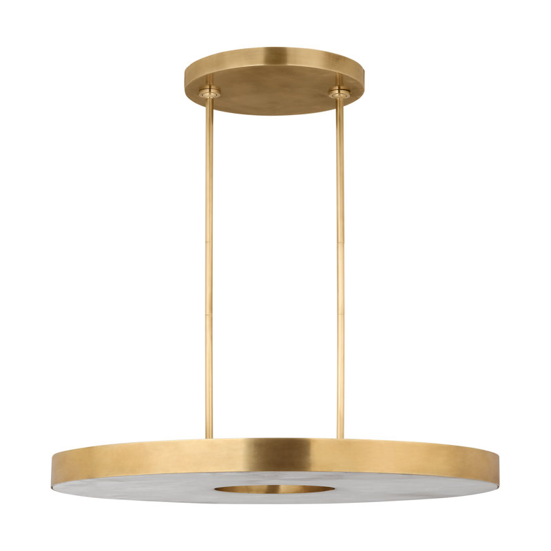 Wyllis LED Chandelier, 2.5" H x 36" W x 36" D, Hand Rubbed Antique Brass