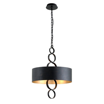 Luminaire suspendu tambour unique à 4 lumières Rivington